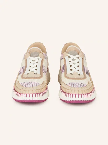 Chloé Sneakersy Nama fuchsiová/ režná/ světle hnědá