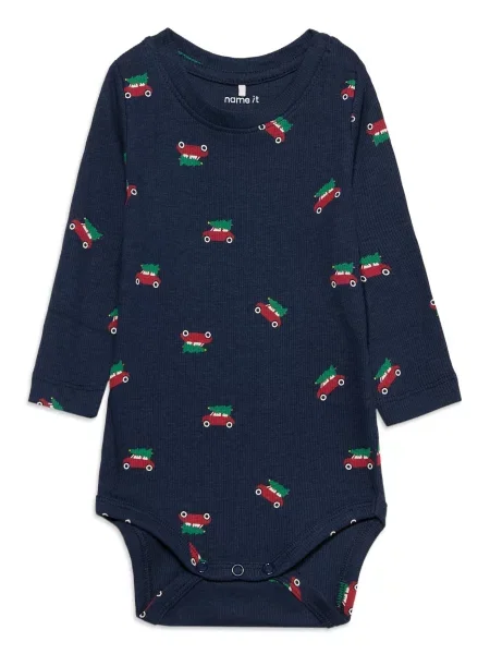 NAME IT Salopetă/Body NBMRISTMAS bleumarin / verde roșu