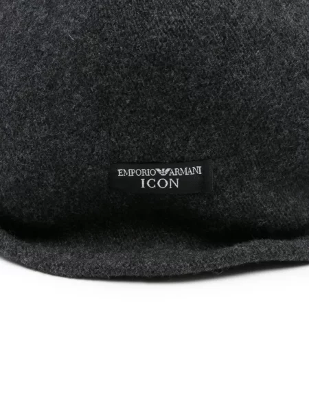 Căciulă Emporio Armani de lână fără toc gri