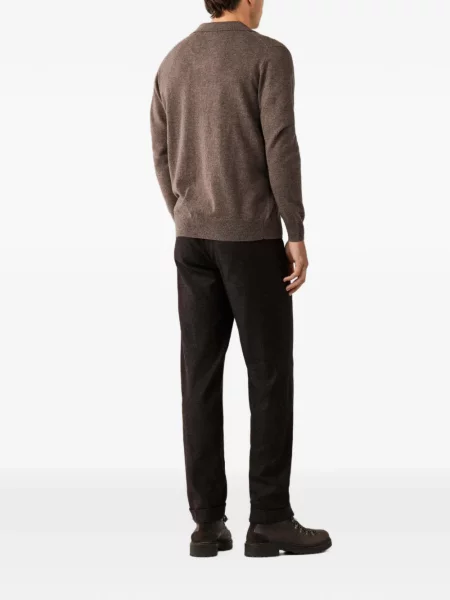 Tricou polo Hackett London tricotate maro
