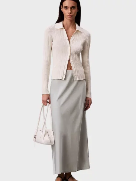 Юбка макси Calvin Klein мятного цвета