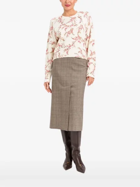 Pulover Twinset cu paiete cu model floral
