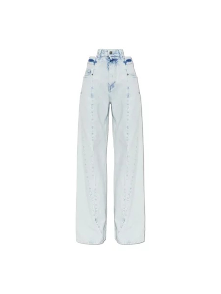 Szerokie jeansy Maison Margiela niebieskie