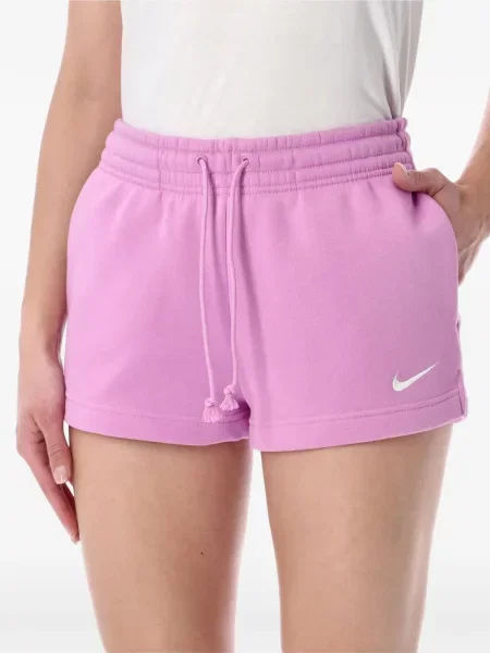 Hanorac cu glugă Nike cu decolteu rotund cu autograf de jumătate de fermoar roz