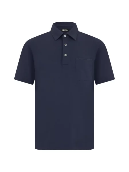 Scurt tricou polo Zegna albastru