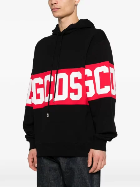Ριγέ hoodie Gcds με αυτόγραφο μαύρο