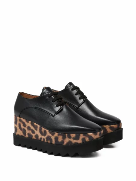 Pantofi Stella Mccartney cu model leopard negru