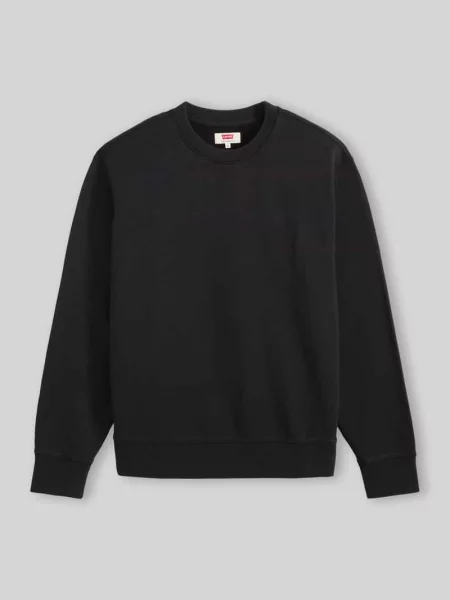 Bluza dresowa z czystej bawełny krój regular fit Levi's czarna