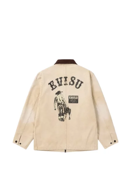 Palton Evisu cu imagine din canvas