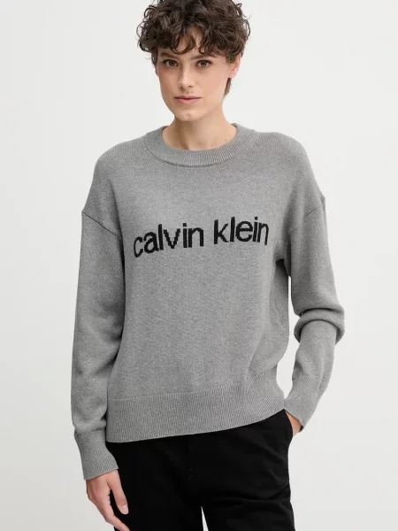 Calvin Klein Jeans sweter lekki szary