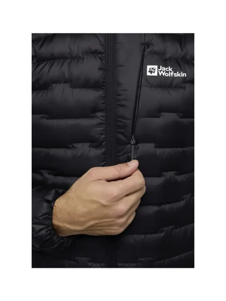 Geacă Jack Wolfskin cu glugă negru