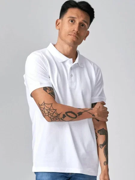 TEESHOPPEN Cămașă Basic Polo alb