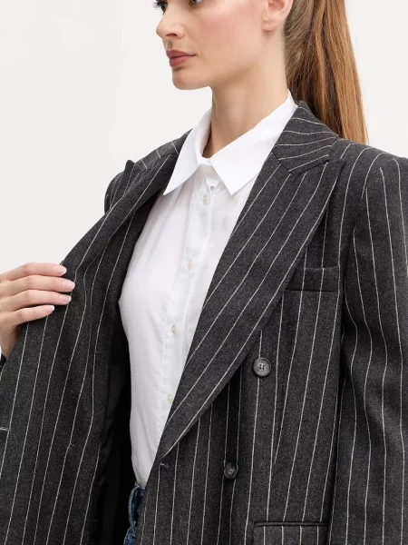 Шерстяной пиджак Max&co серый