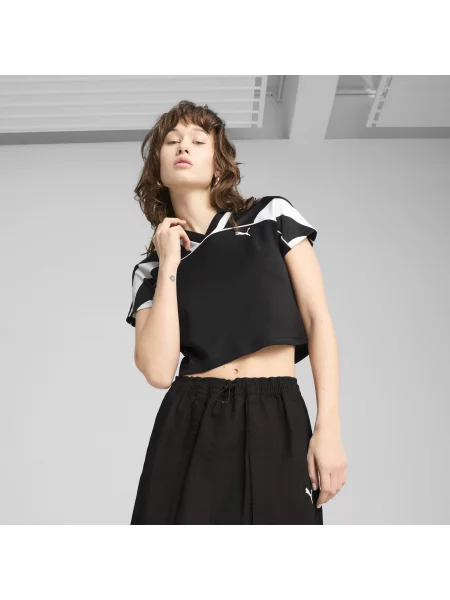 PUMA Koszulki Kobieta M Nowoczesna Koszulka Cropped czarny