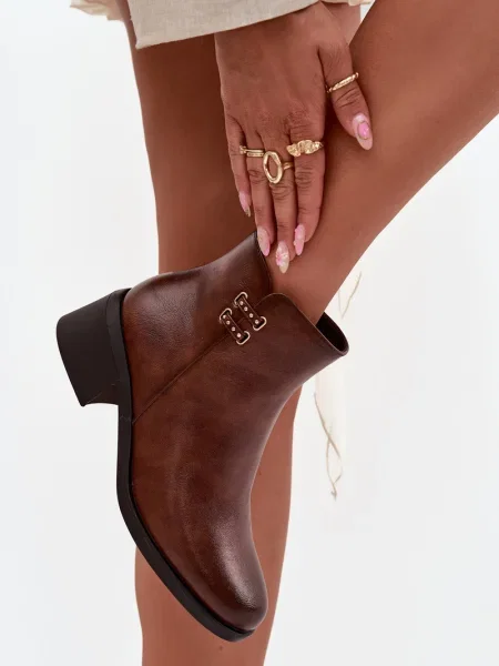 Botine Evento cu toc bloc negru