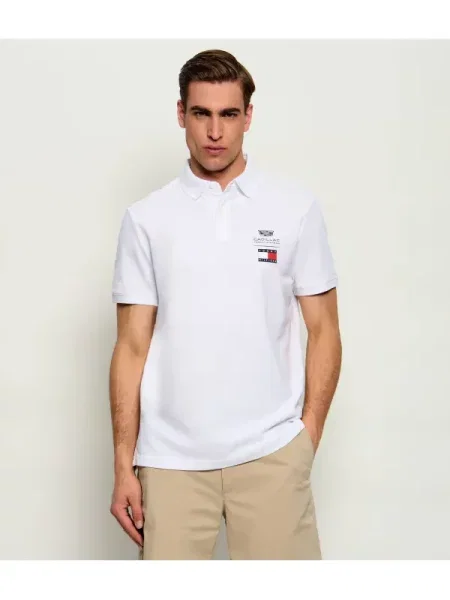 Tricou polo Tommy Hilfiger alb