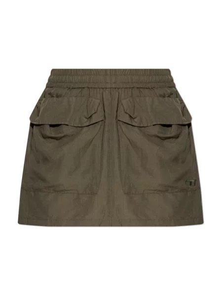 Lniana spódnica Diesel zielona
