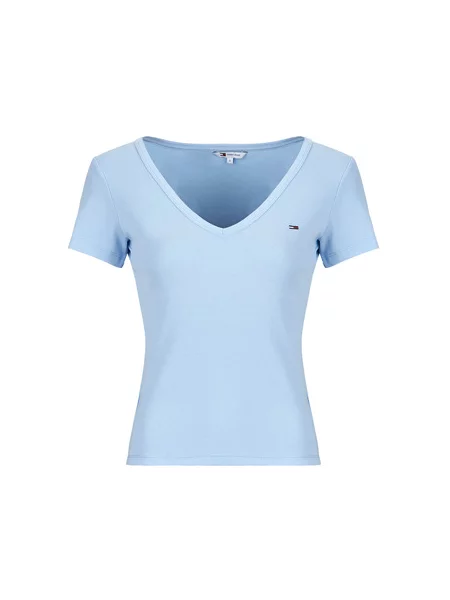 Majica Tommy Jeans s kratkimi rokavi modra