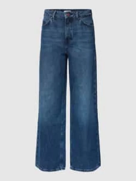 Jeansy o kroju relaxed fit z wysokim stanem i detalem z logo Marc O'polo Denim