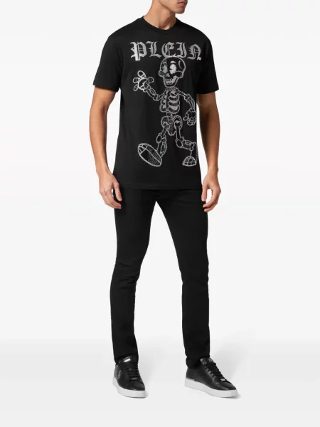 Tričko Philipp Plein se cvočky černé