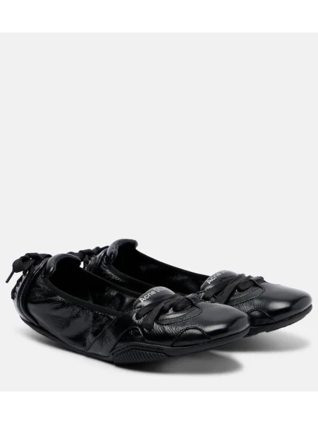 Balerini Acne Studios din piele negru
