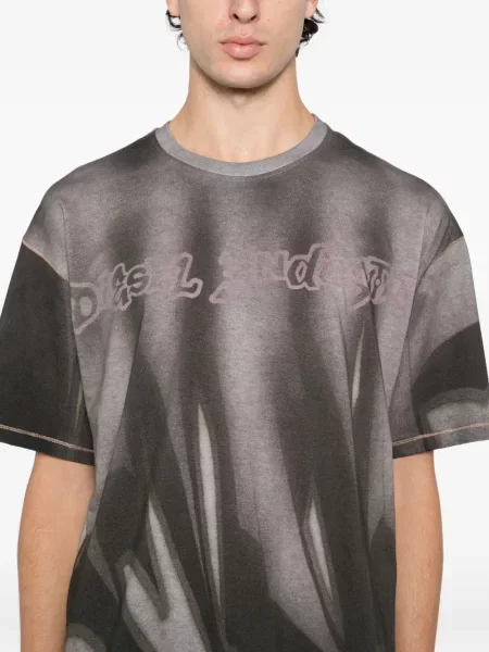 Tricou Diesel cu imagine gri