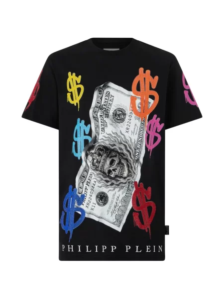 Tricou Philipp Plein cu imagine negru