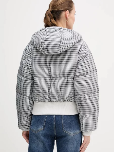 Péřová bunda Calvin Klein Jeans zimní šedá