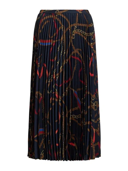 Lauren Ralph Lauren Fustă bleumarin / albastru regal / ciocolatiu roșu
