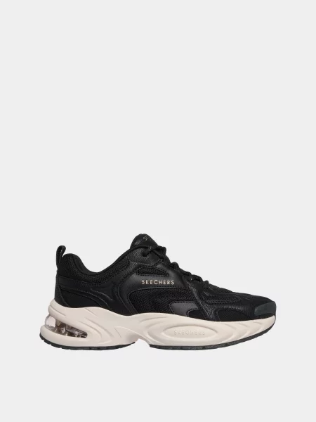 Кожаные повседневные кроссовки Skechers черные