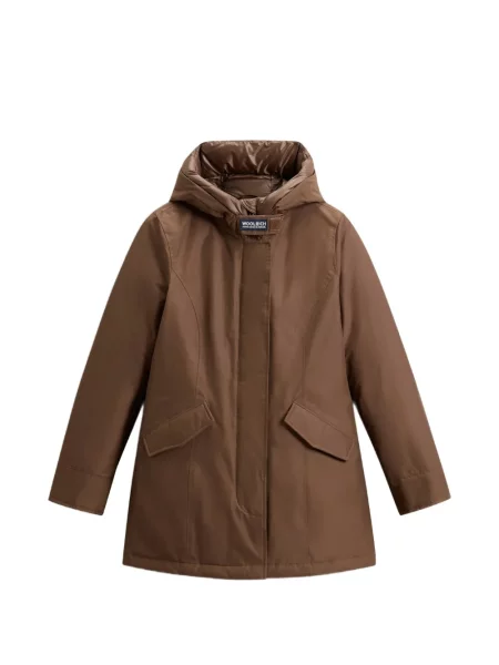 Geacă parka Woolrich cu glugă maro