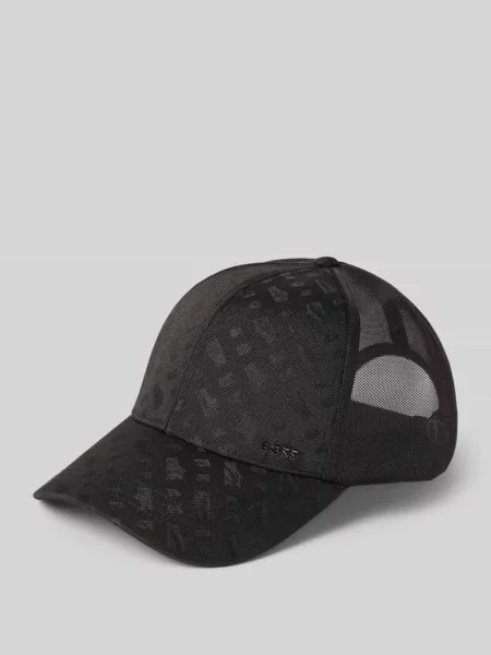 BOSS czapka z daszkiem Zed Trucker Mężczyźni wzorzysty ONE SIZE czarny