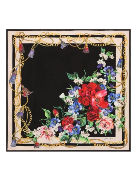 Fular Dolce & Gabbana cu imagine negru