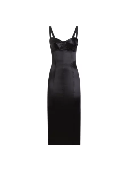 Sukienka Dolce And Gabbana ze spandexu czarna