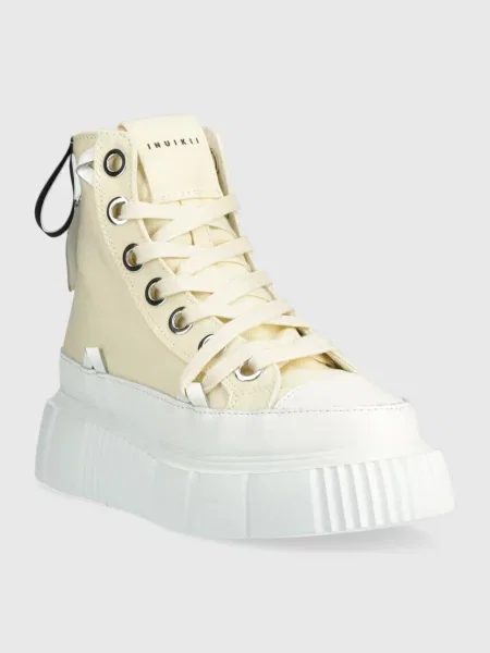 Sneakersy Inuikii skórzane beżowe