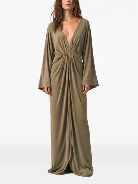 Rochie maxi Inmaculada cu volane verde