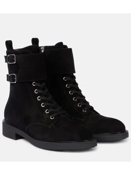 Botine Gianvito Rossi din piele de căprioară negru