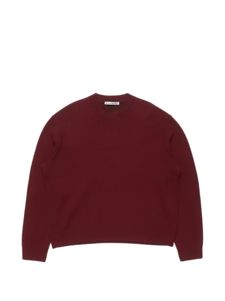 Pulover Acne Studios cu decolteu rotund roșu