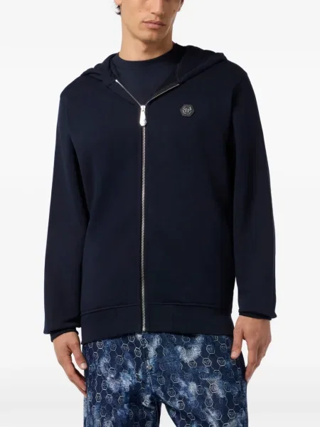 Hanorac cu glugă Philipp Plein albastru