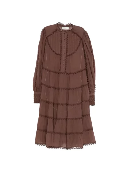 Sukienka midi Ermanno Firenze brązowa