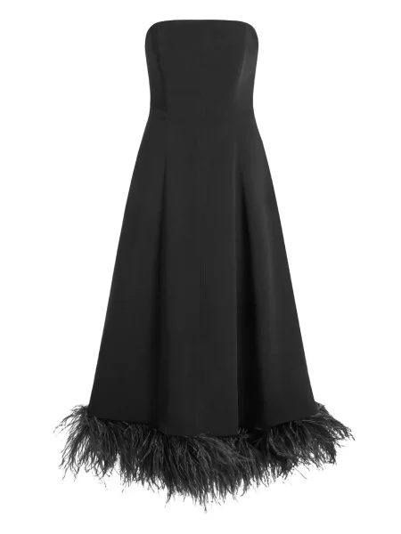 Rochie midi 16arlington cu pene negru
