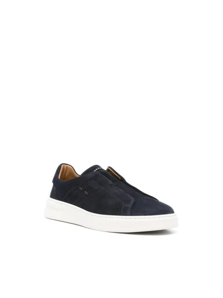 Sneakersy Henderson Baracco skórzane wsuwane niebieskie