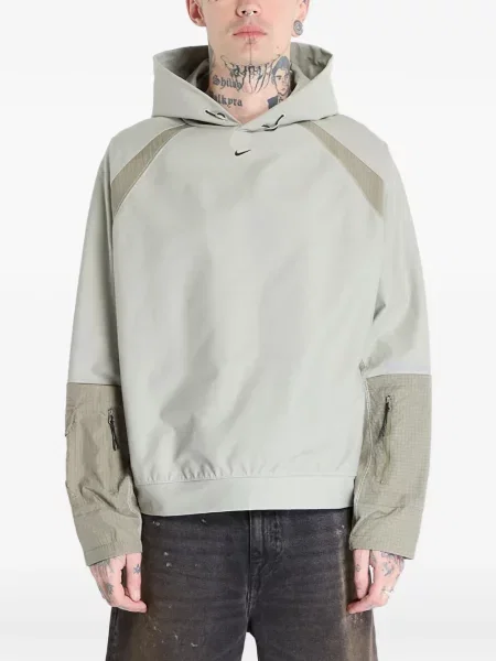 Hanorac cu glugă Nike tricotate verde