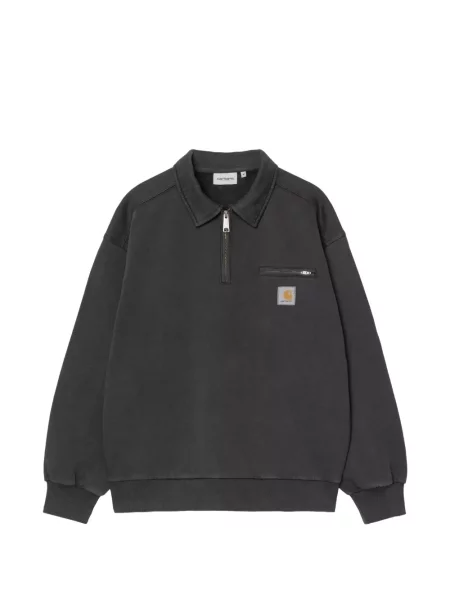 Hanorac Carhartt Wip de jumătate de fermoar gri