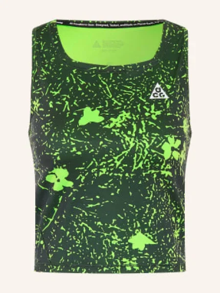Nike Tílko Acg Solar Chase tmavě / neonově zelená