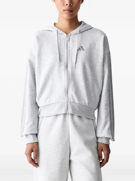 Hanorac Adidas cu broderie cu dungi alergare roz