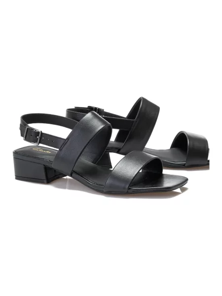 Klapki Clarks skórzane czarne