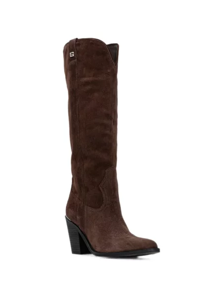Botine Guess din piele de căprioară maro