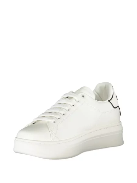 Fűzős platform talpú csipkés sneaker Gaelle fehér