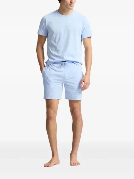Tricou Polo Ralph Lauren din piele cu broderie în carouri maro